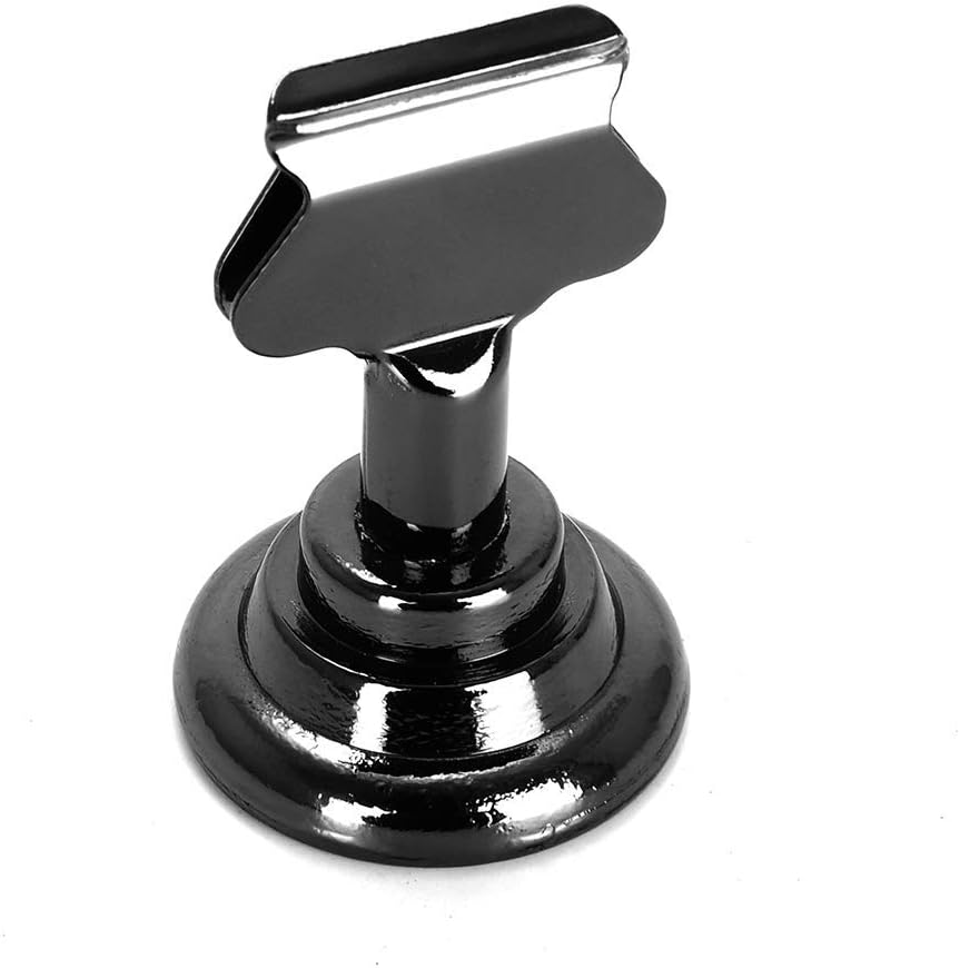 Urban Deco 16PK Table Number Holders Place Card Holders 1.7 Inch Table Card Holders Steel Card Holders for Photos, Food Signs, Memo Notes, Weddings, Restaurants, Birthdays(Nickel Black)