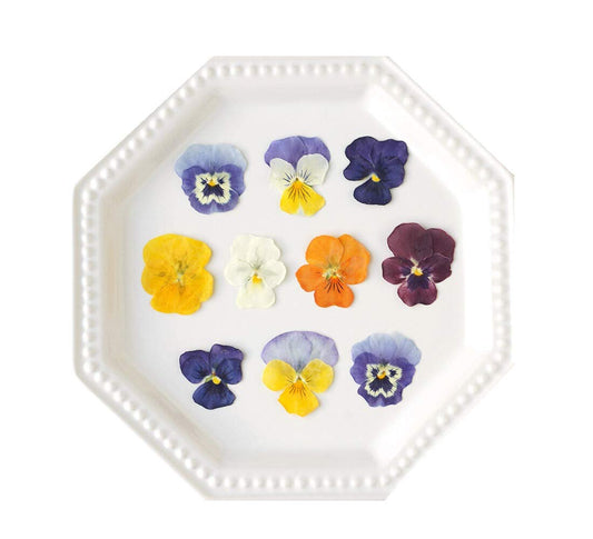 Uzunohana Dried Edible Flowers Viola Mix (50 Petals) | For Cake Decorating | For Garnish | For Culinary | For Cocktail!