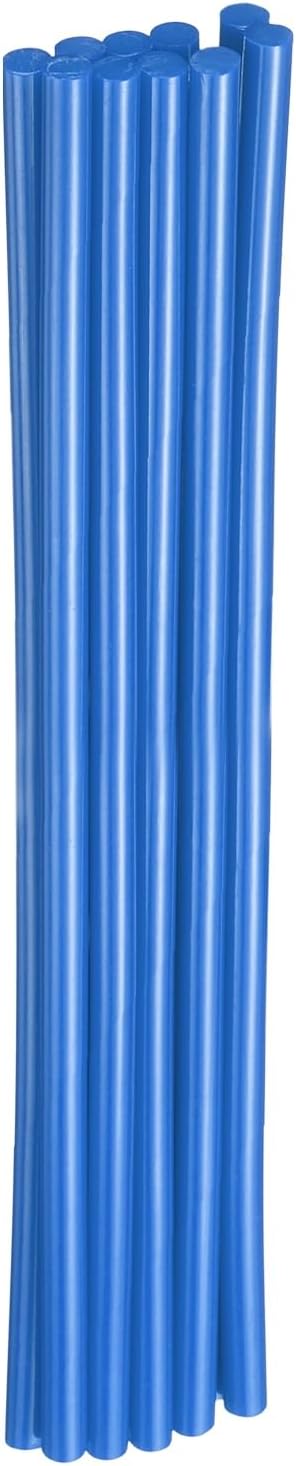 HARFINGTON 10pcs Hot Glue Sticks 0.28" Dia x 9.84" Long EVA Mini Hot Melt Adhesive Glue Stick for Hot Melt Gun Wood Plastic Glass Flowers Fabrics Foam, Blue