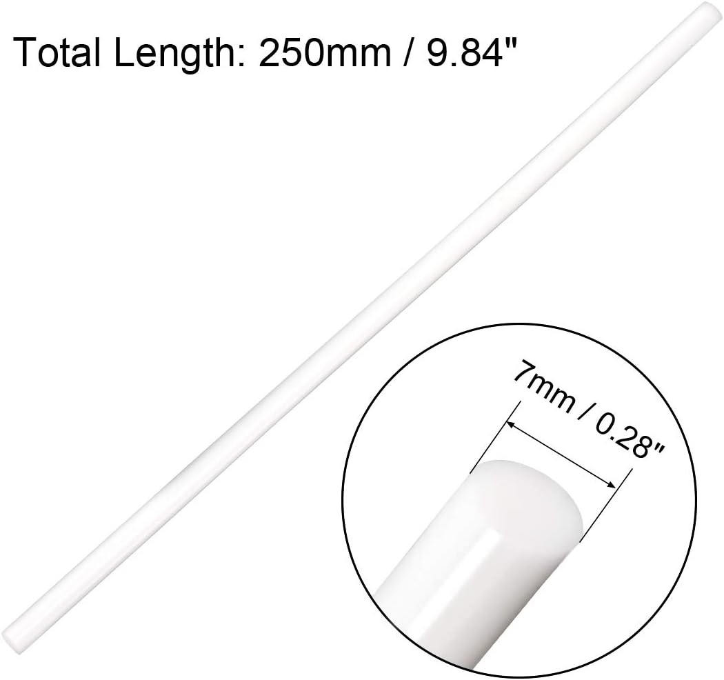 uxcell 20pcs Hot Glue Sticks for Glue Gun 7mm/0.28-inch x 10-inch Mini Hot Melt Adhesive Glue Stick White