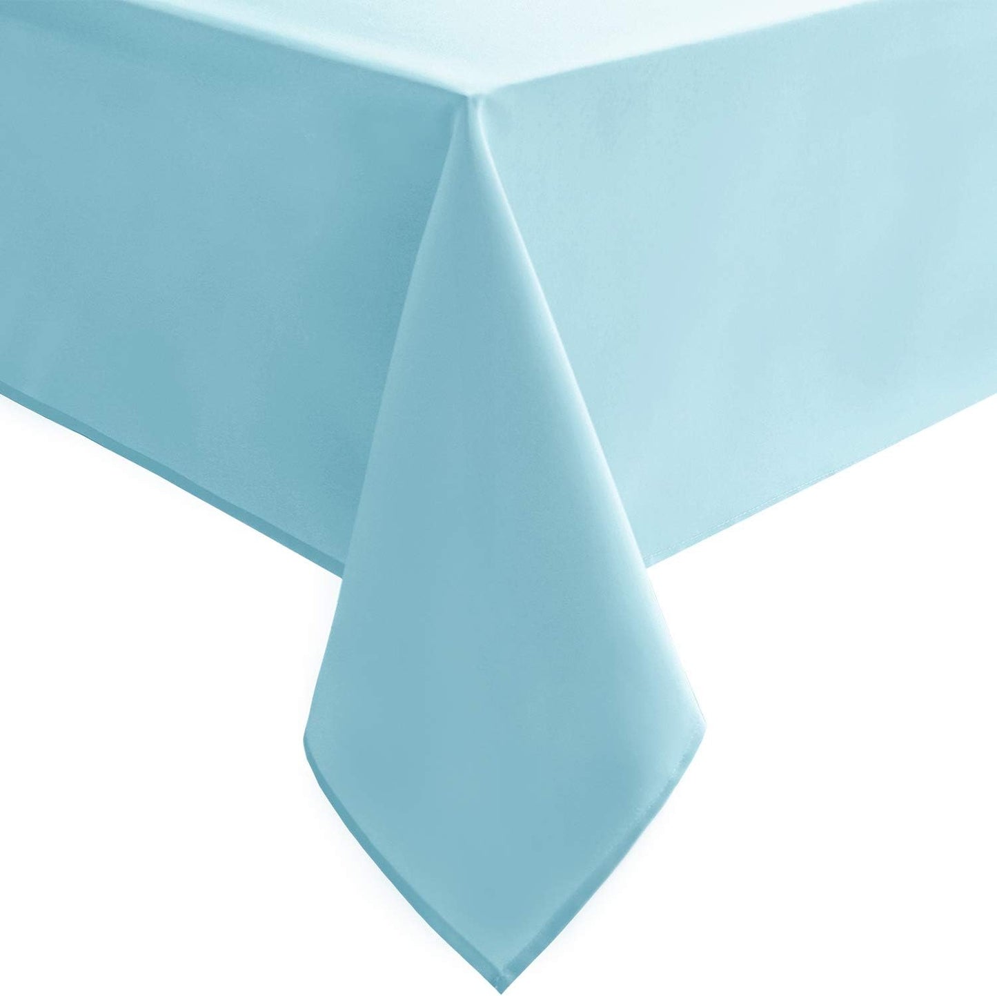 Hiasan Waterproof Tablecloth Rectangle - Washable Fabric Table Cloth for Dining Room Kitchen Birthday Party and Outdoor Use, Sky Blue, 70 x 90 Inch