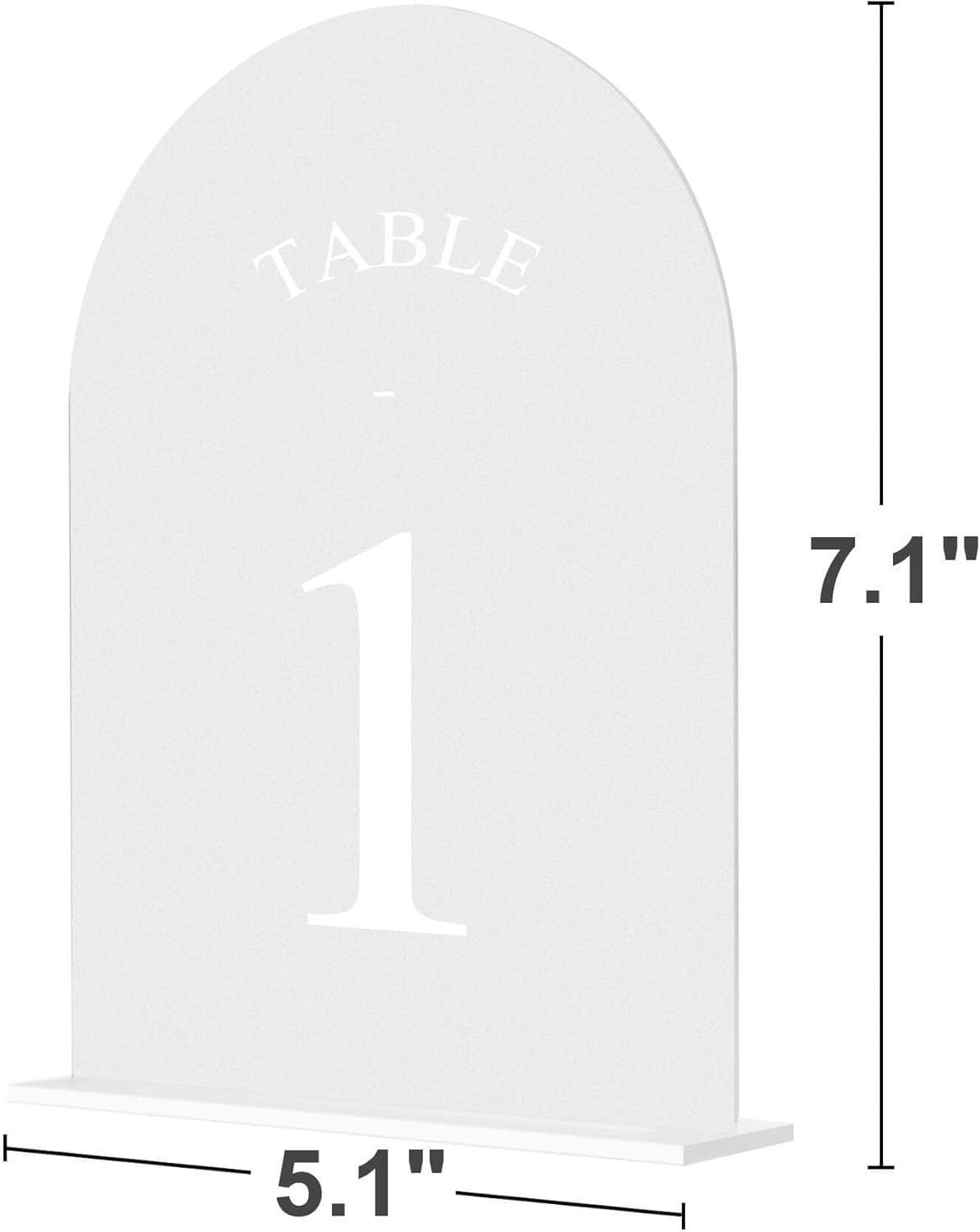 JOYIT Frosted Arch Wedding Table Numbers 1-30 with Stands - 5" X 7" Acrylic Sign Table Number Holders, Perfect for Wedding Receptions, Parties, Anniversaries, and Events