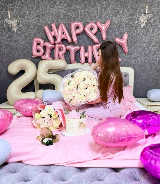 Cream White 40 Inch Large Number 15 51 Birthday Balloon, 15 51 Birthday Celebration Decorations, Foil 15 51 Mylar Helium Number Balloons Girl Boy Anniversary Party Supplies