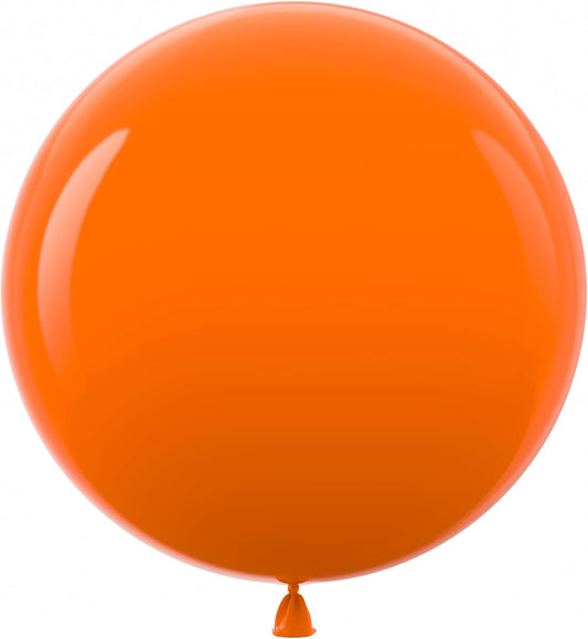 Bezente Orange Giant Balloons 36 Inch - 8 Pack Jumbo Large Round Light Orange Latex Balloon for Photo Shoot Birthday Graduation Bridal Shower Halloween Party Decorations