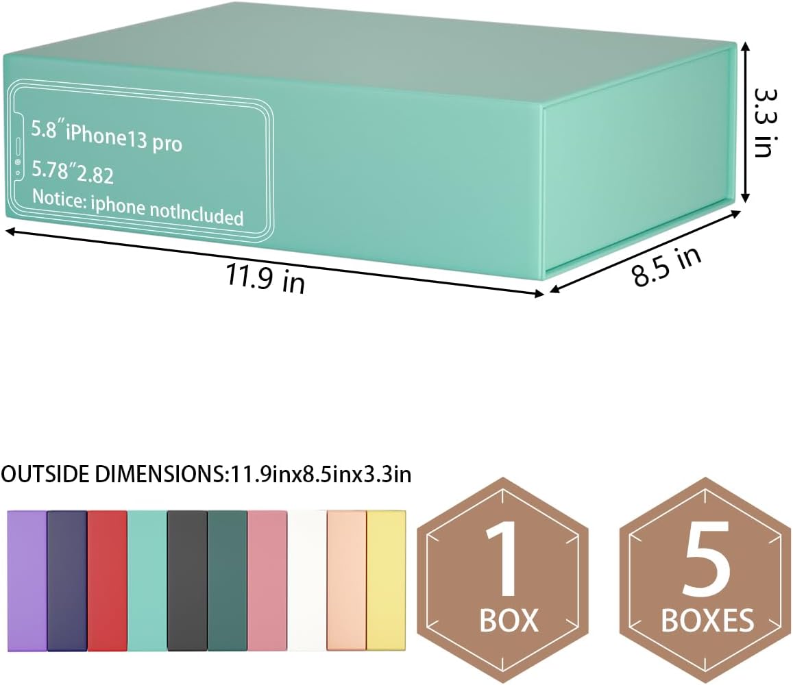 Gift Boxes 11.9" x 8.5" x 3.3" with Magnetic Closure Lid Gift Box for Presents,Bridesmaid Gifts Boxe,Cute Box,Birthday Gift Boxs,Luxury for Gift Packaging, Magnetic Gift Boxe for Wrapping Gifts