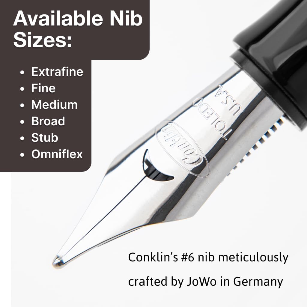 Conklin Duragraph Fountain Pen Orange Nights - Stub Nib, Premium Writing Tool for Calligraphy & Signatures