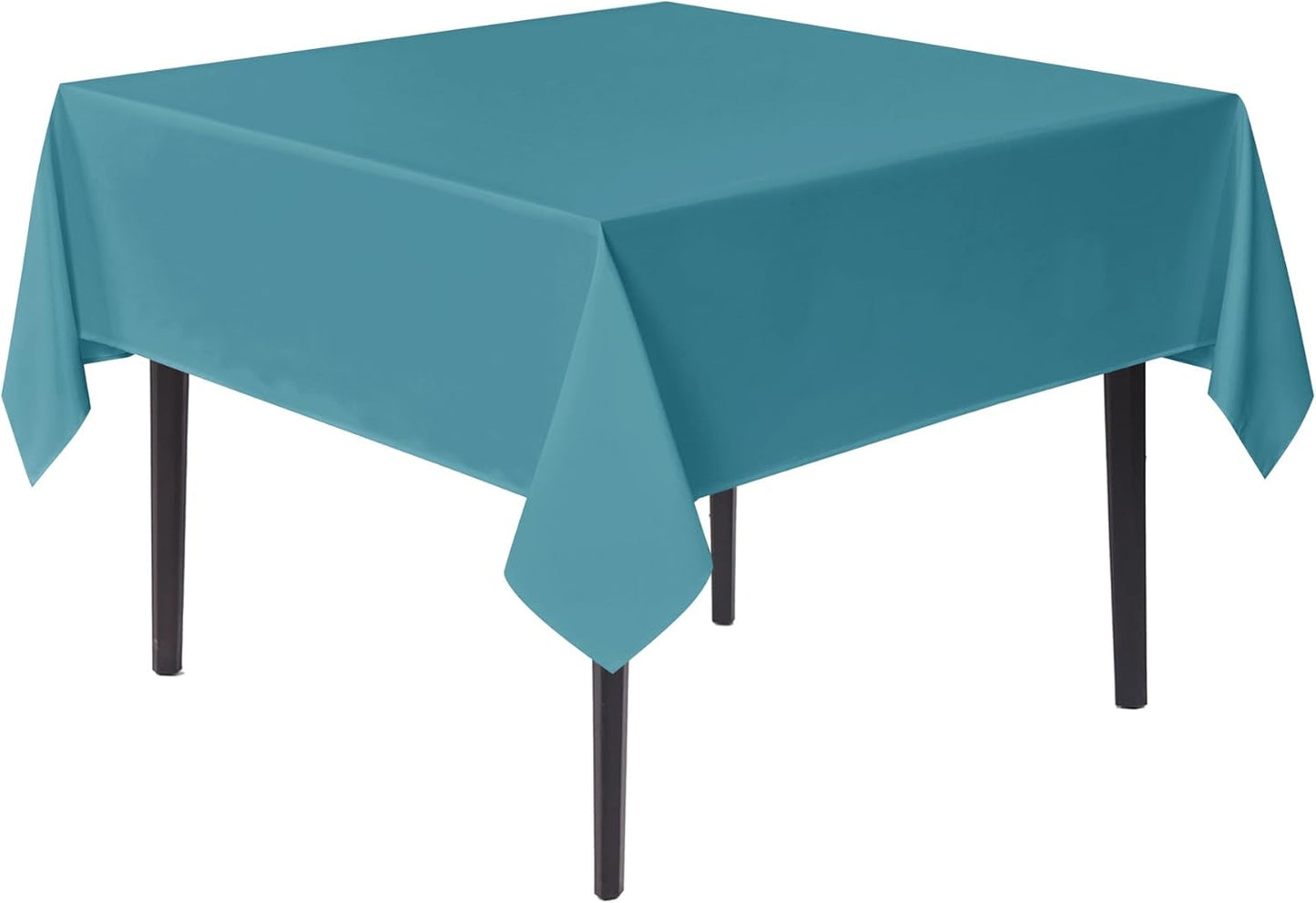 sancua Small Square Tablecloths 36x36 Inch - Teal Table Cloth for Square or Round Tables, Washable Polyester Fabric Table Cover for Nightstand End Bedside Tables