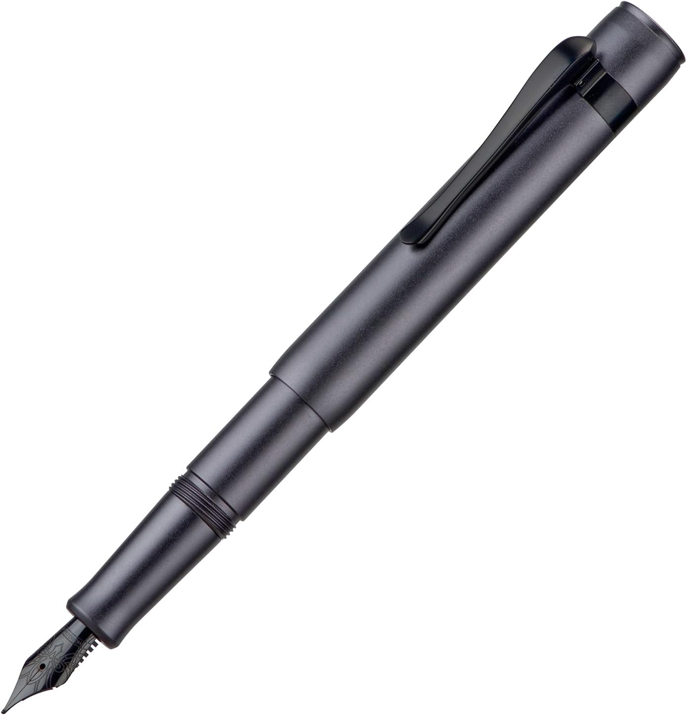 Hongdian M2 Black Forest Mini Fountain Pen, Extra Fine Soft Nib & Sleek Shape Aluminium Short Pocket Travel Pen (Space Gray)