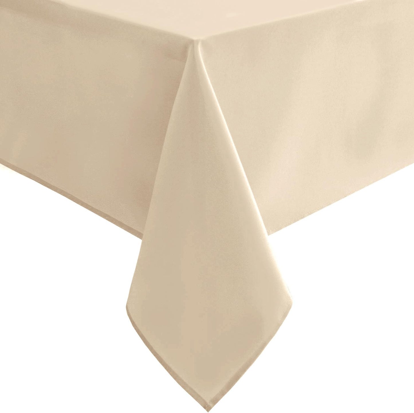 Hiasan Beige Rectangle Tablecloth - Waterproof Spillproof and Wrinkle Resistant Washable Polyester Table Cloth for Dining Party, 52 x 70 inch