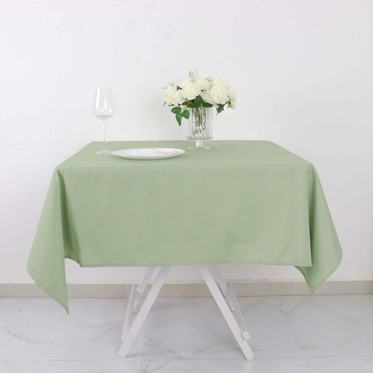 Efavormart 54x54 Sage Green Wholesale Linens Seamless Polyester Square Linen Tablecloth for Wedding Banquet Party Restaurant