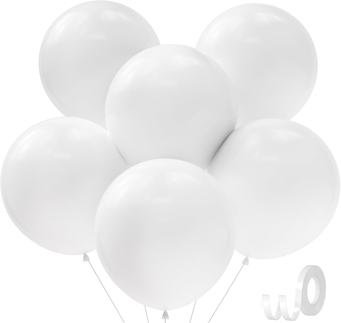 30 pcs White Balloons 18 Inch - Large Thick Latex Balloon for Birthday Bridal Shower Wedding Party Decorations
