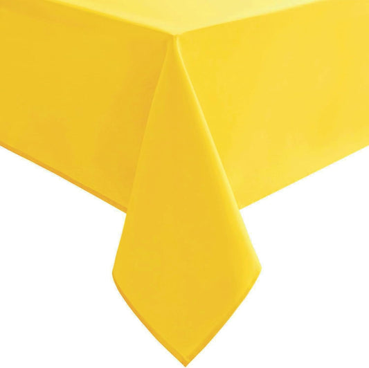 Hiasan Yellow Tablecloth for Square Tables - Waterproof and Spillproof Washable Fabric Table Cloth for Dining Room Kitchen Party, 60 x 60 Inch