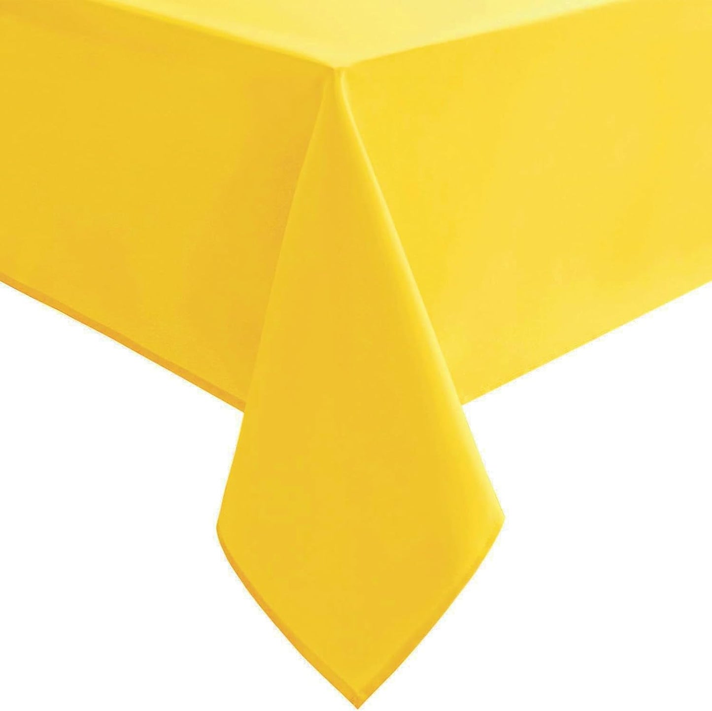 Hiasan Waterproof Tablecloth Rectangle - Washable Fabric Table Cloth for Dining Room Kitchen Birthday Party and Outdoor Use, Yellow, 54 x 80 Inch