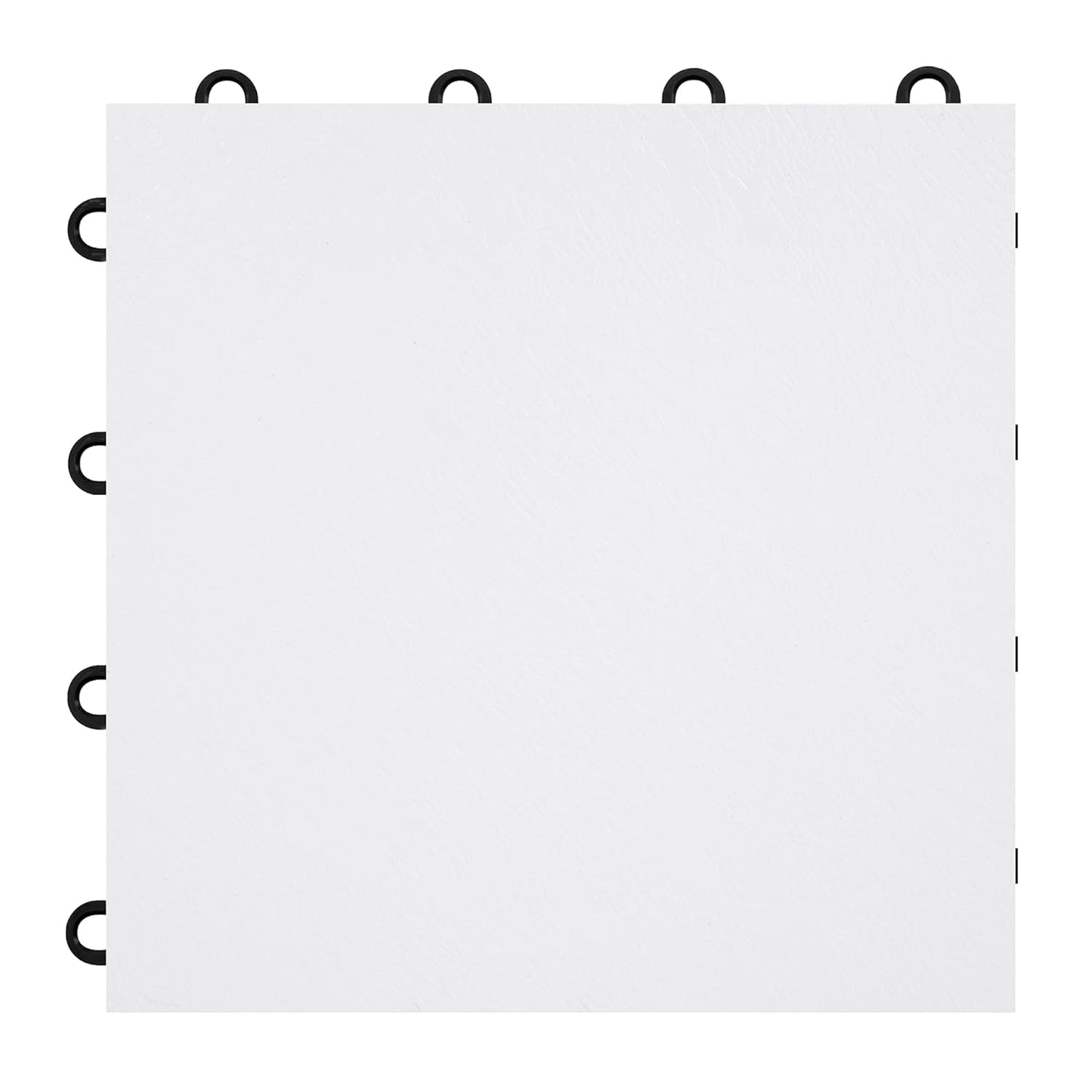 IncStores 3/8" Thick Snap Together Dance Flooring | 12"x12" Printed Vinyl Dance Floor for Practice & Performance | White | 40 Tile Pack