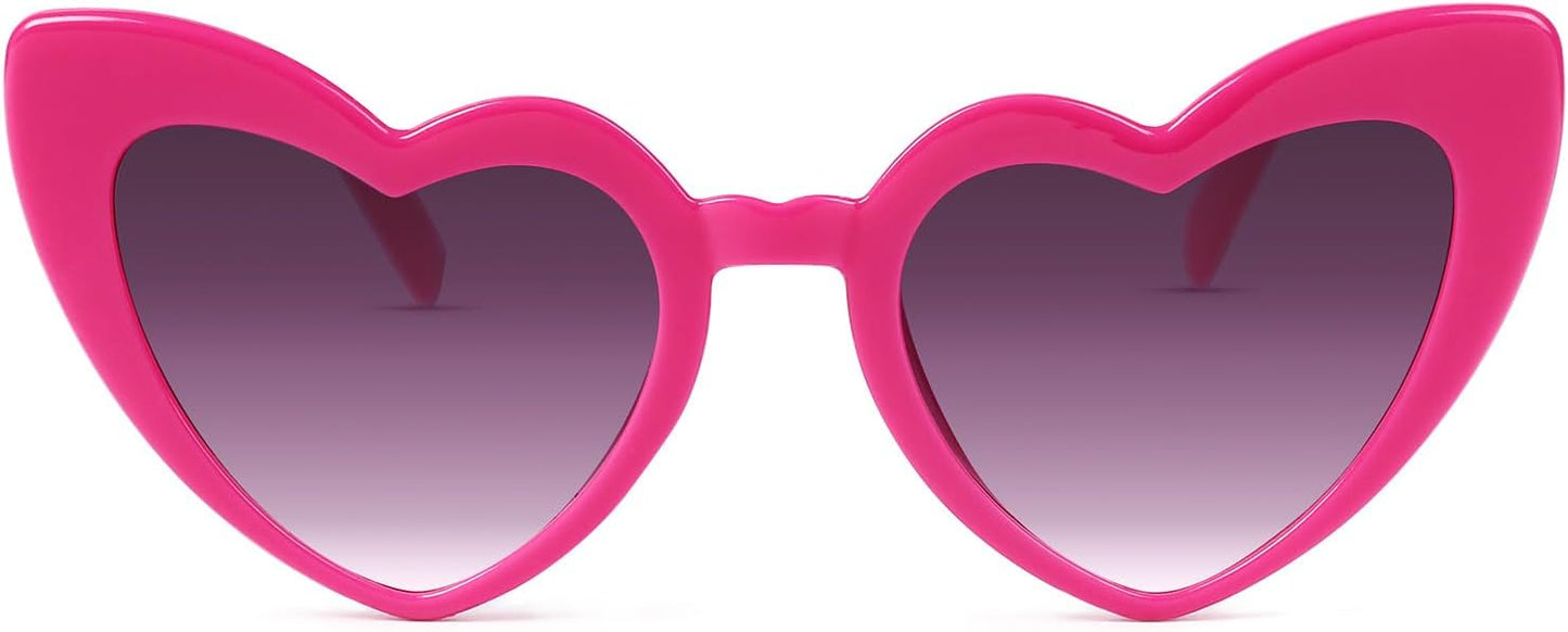 YOGFIT Heart Sunglasses for Women Fashion Classic Love Eye Protection Sunglasses Vintage Cute Heart Sunglasses