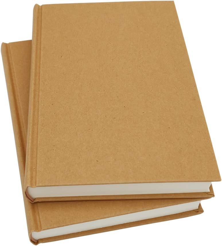 5.5x8.25 Sketch Book, Pack of 3, 360 Sheets (68lb/100gsm), Hardcover Bound Sketch Notebook, 120 Sheets Each, Acid Free Blank Drawing Paper, Ideal for Kids & Adults, Kraft Cover