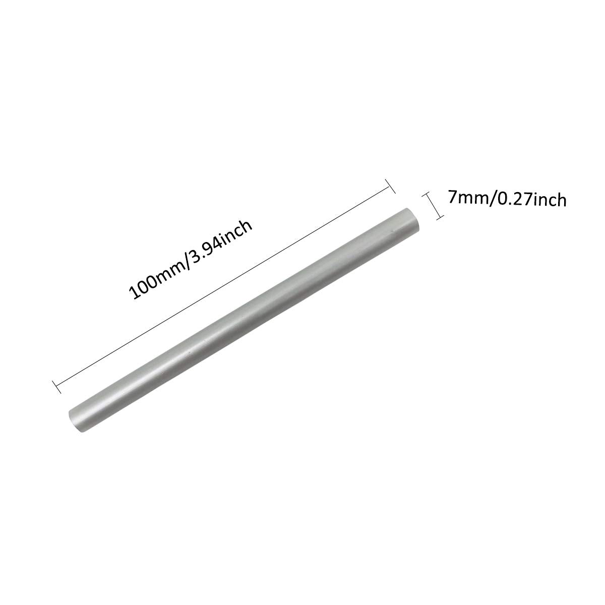 VARACL Hot Melt Glue Sealing Sticks for Letter Seal Stamp - Great for Wedding Invitations, Cards Envelopes, Snail Mails, Postcards, Greeting Cards, Gift Ideas, 7 x 100 mm, 20PCS (Silver)