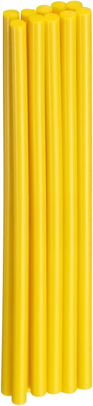 HARFINGTON 10pcs Hot Glue Sticks 0.28" Dia x 7.87" Long EVA Mini Hot Melt Adhesive Glue Stick for Hot Melt Gun Wood Plastic Glass Flowers Fabrics Foam, Yellow