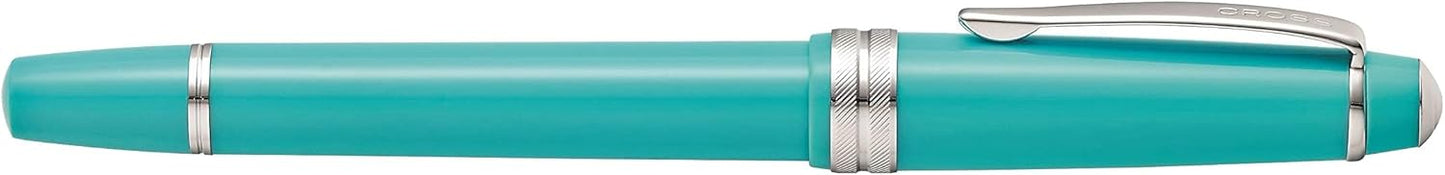 Cross Bailey Light Refillable Fountain Presented in a Everyday Gift Box - Medium Point, Black Ink, Polished Teal
