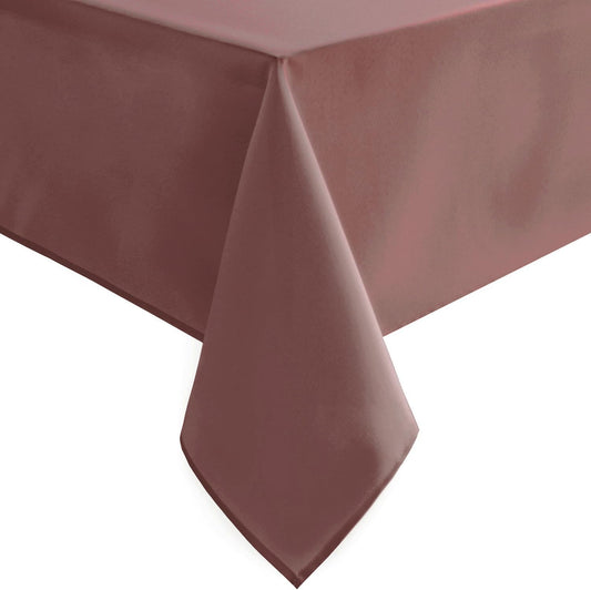Hiasan Dusty Rose Square Tablecloth - Waterproof and Spillproof Restaurant Washable Polyester Table Cloth for Dining Room, 54 x 54 Inch