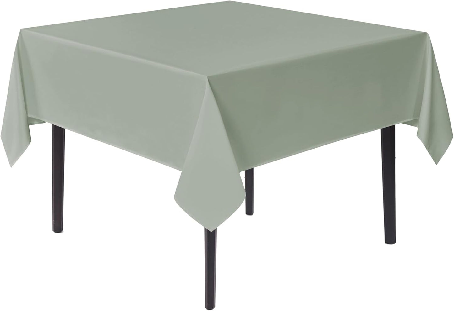 sancua Square Tablecloths 54x54 Inch - Sage Green Fabric Table Cloth for Square or Round Tables, Washable Polyester Table Cover for Dinner, Holiday Party, Decorative Display Tables