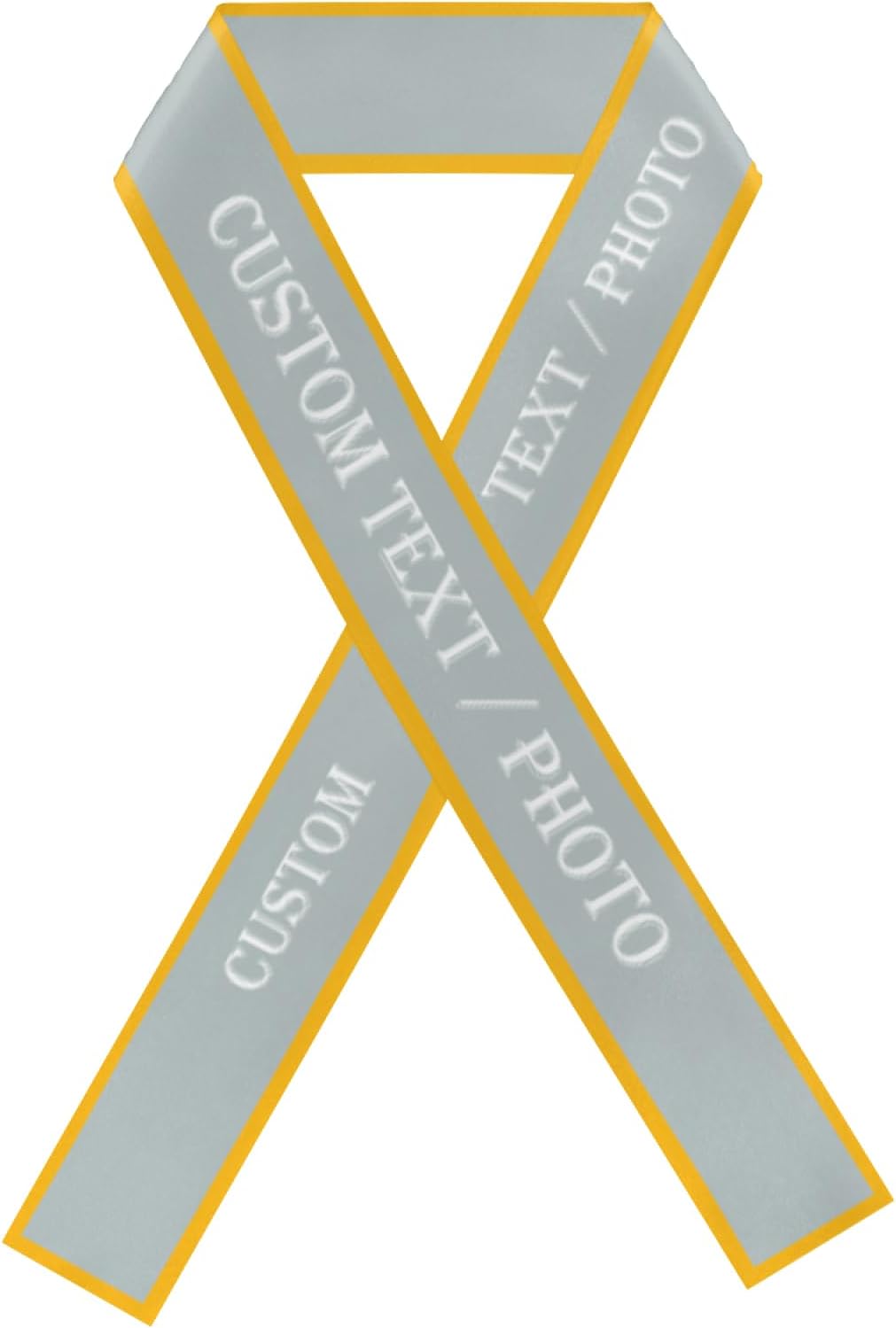 Custom Sash,Personalized Birthday Sash with Text Photo,Customized Bachelorette Sash Quote Sash Bride to Be Sash Color Optional (With decorative edge, Sliver)
