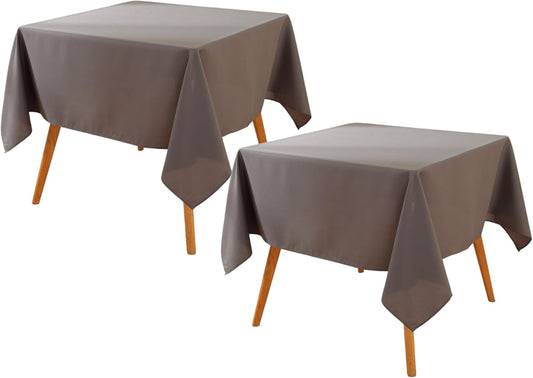 Craft And Party 2 Pack Square Tablecloth 54 x 54 Inch Charcoal Tablecloth, Polyester Fabric Washable Table Cloth for Home, Party, Wedding or Restaurant Use.