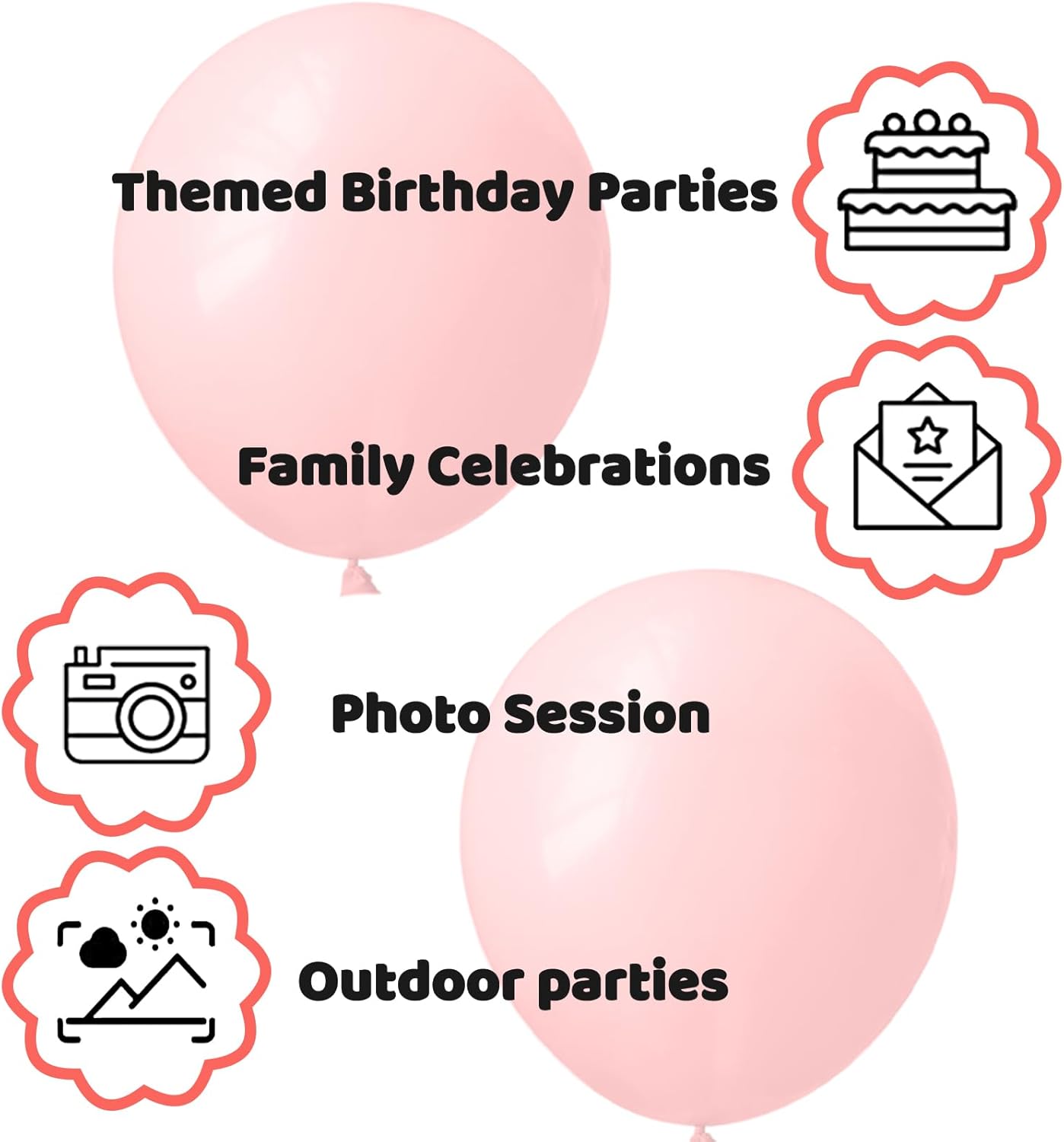 110pcs Pastel Red Balloon 12 Inch, Pastel Red Latex Balloons for Birthday Party Baby Shower Wedding(with 2 Ribbons).