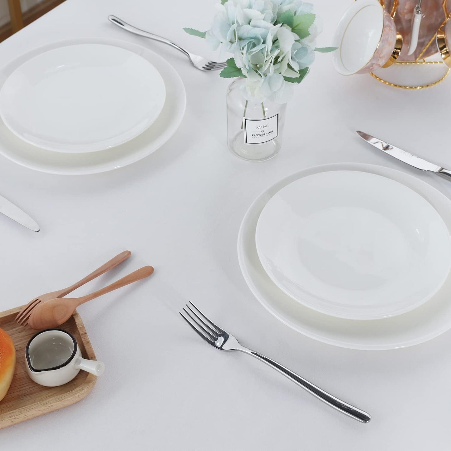 Fitable Rectangle Tablecloth Stain and Wrinkle Resistant Washable Polyester Table Cloth for Buffet Parties and Camping (54x120 inch, White)