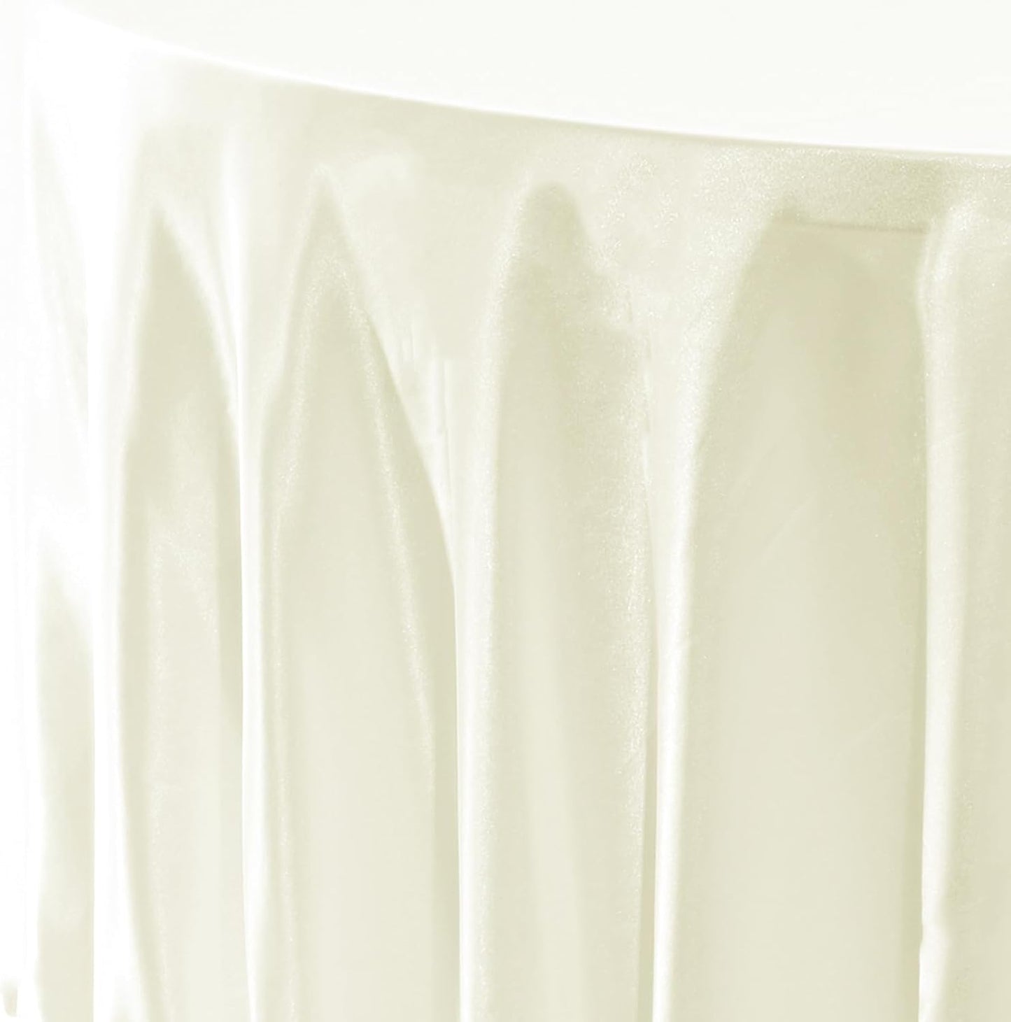 fani 6 Pack 120 Inch Ivory Round Tablecloth - Premium Silky Satin Tablecloth Overlay Smooth Fabric Table Cover Linens, Table Decoration for Wedding Party Banquet Events Restaurant Kitchen Dining