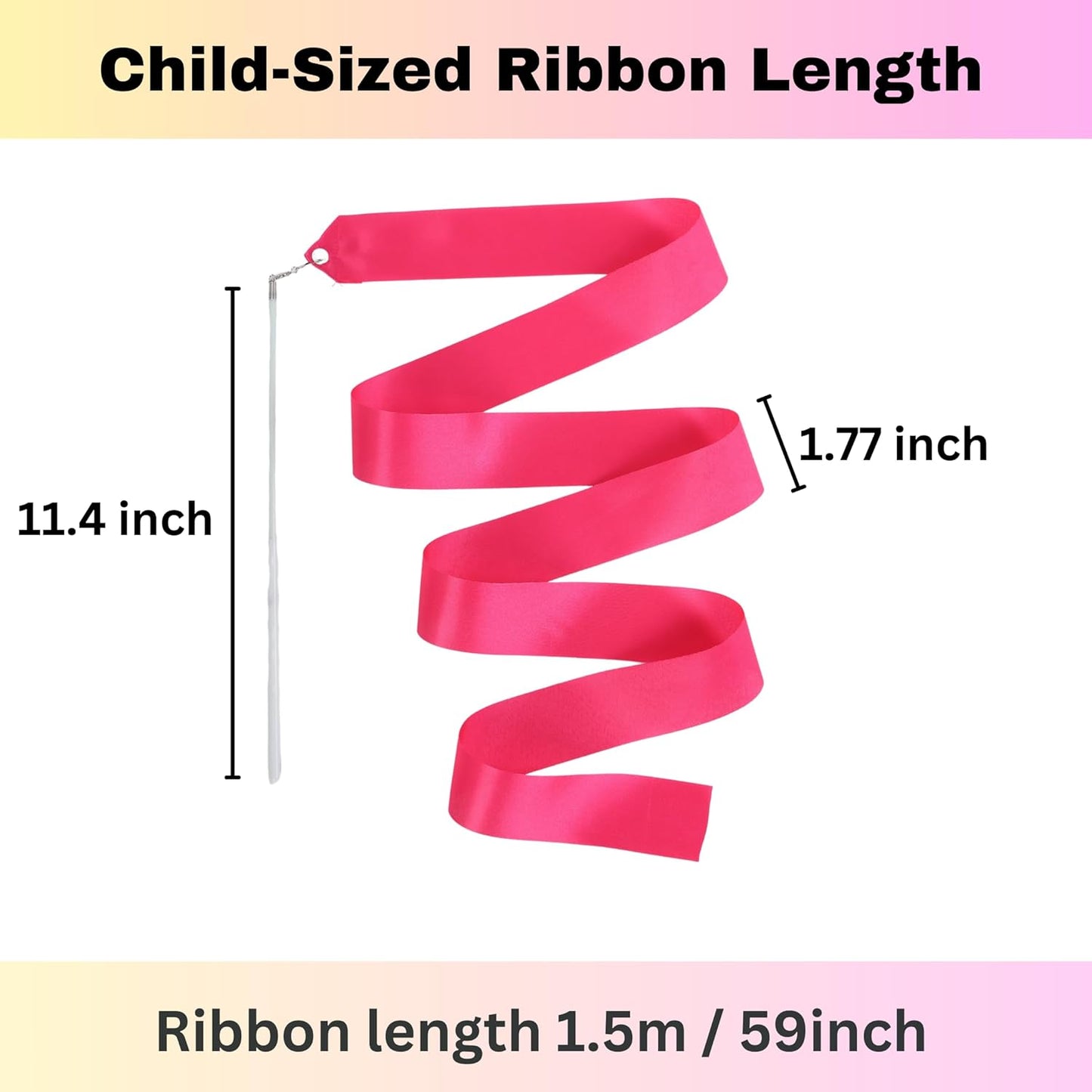 Ribbon Dancing Wands 20pcs Pack, Party Favor for Girls Birthday Party Supplies, Gymnastic Party Favors for Kids Outdoor Games (Mixed Color with White Handle, 20pcs set)