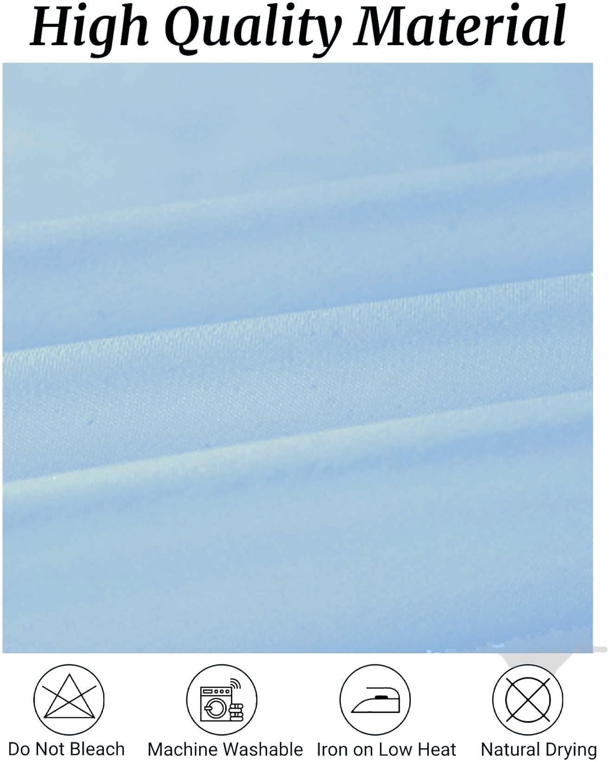 Fokitut 6 Pack Round Tablecloth, 132 Inch, Stain Resistant and Wrinkle Polyester Table Cloth, Fabric Table Cover for Kitchen Dining, Wedding, Party, Holiday Dinner-Blue Mist