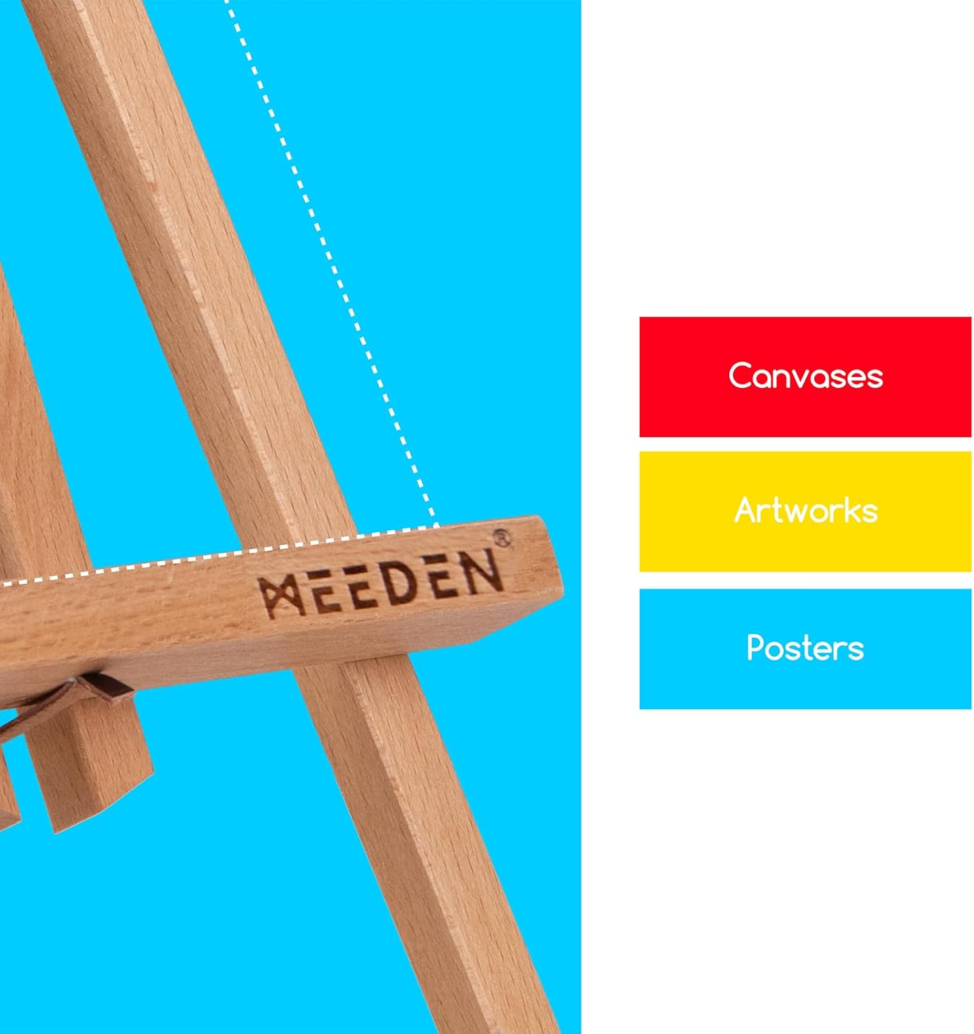 MEEDEN 6 Pack 20 Inch Art Beech Wooden Tabletop Easel for Sign Painting - Small Canvas Stand for Kids Adults