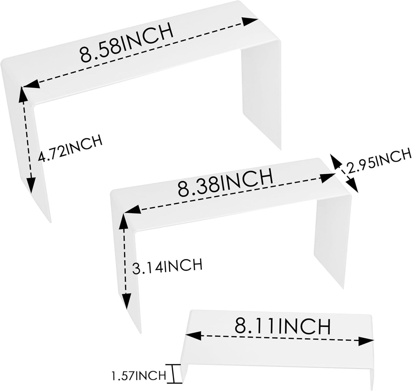 ihomecooker 6 Pc Metal Display Risers Showcase for Shoe Risers Retail Stand Cupcake Stand Dessert Stand (Grayish White)