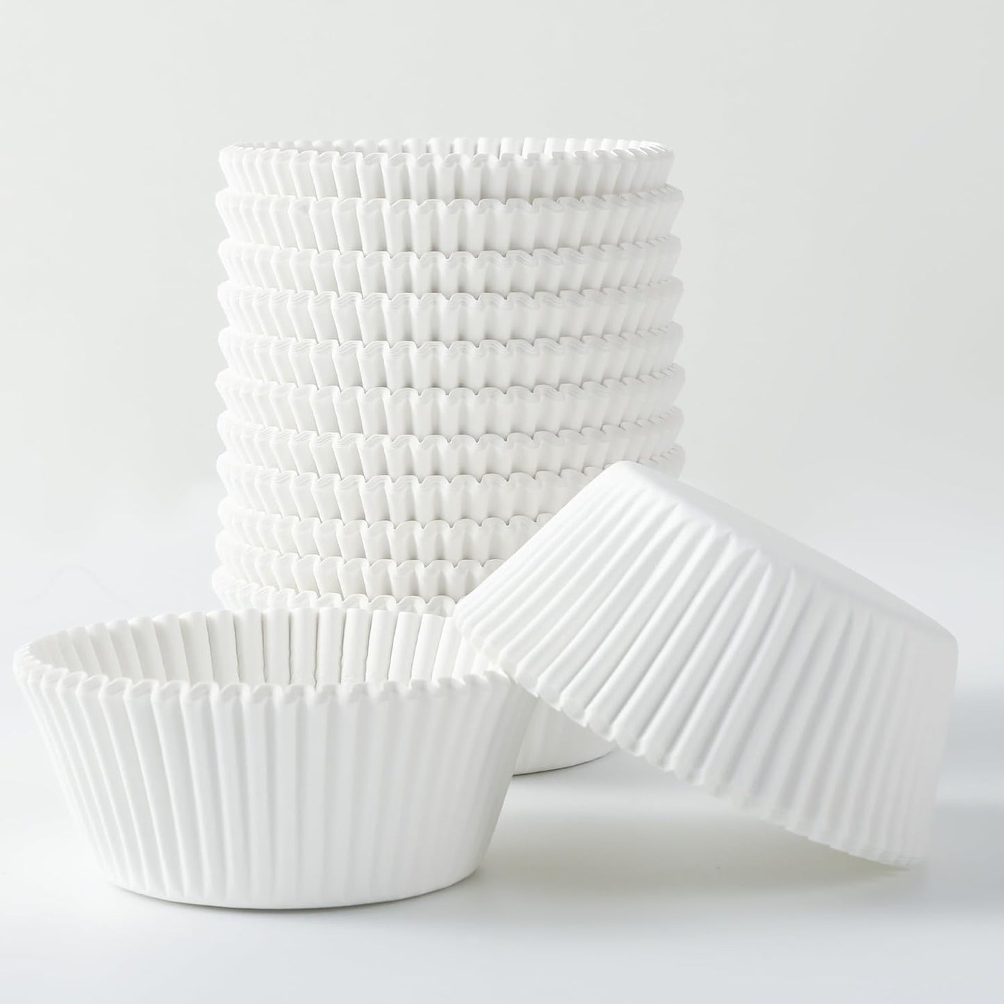 2 inch 1000-Count Mini Cupcake Liners Bright Colorful Muffin Baking Cups, Odorless,Baking Paper Cups for Baking Candy Cooking，Upgraded & Food Grade Grease-Proof Paper(White, 2 Inch)