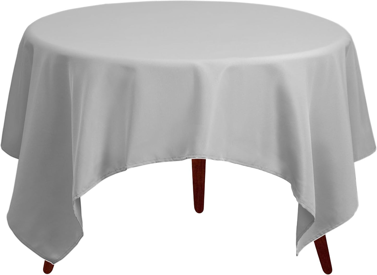 Gee Di Moda Square Tablecloth - 85 x 85 Inch Charcoal Table Cloth for Large Square or Round Tables - Heavy Duty Washable Fabric - for Buffet Table, Holiday Party, Dinner, Wedding & Baby Shower