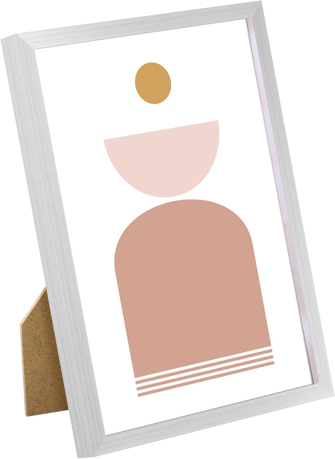 upsimples 5x7 Picture Frame Set of 3, Made of High Definition Glass for 5 x 7 Silver Frames, Wall and Tabletop Display Thin Border Photo Frame for Home Décor