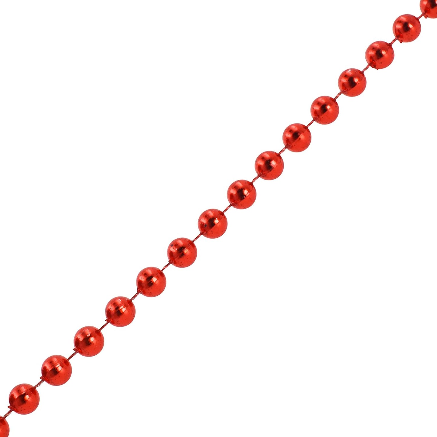 Mandala Crafts 10mm Faux Red Pearl Beads Roll - 11 Yards Strand of Fake Pearls Chain Garlands Spool String for Christmas Tree, Wedding, Party, Vases, DIY Decoration
