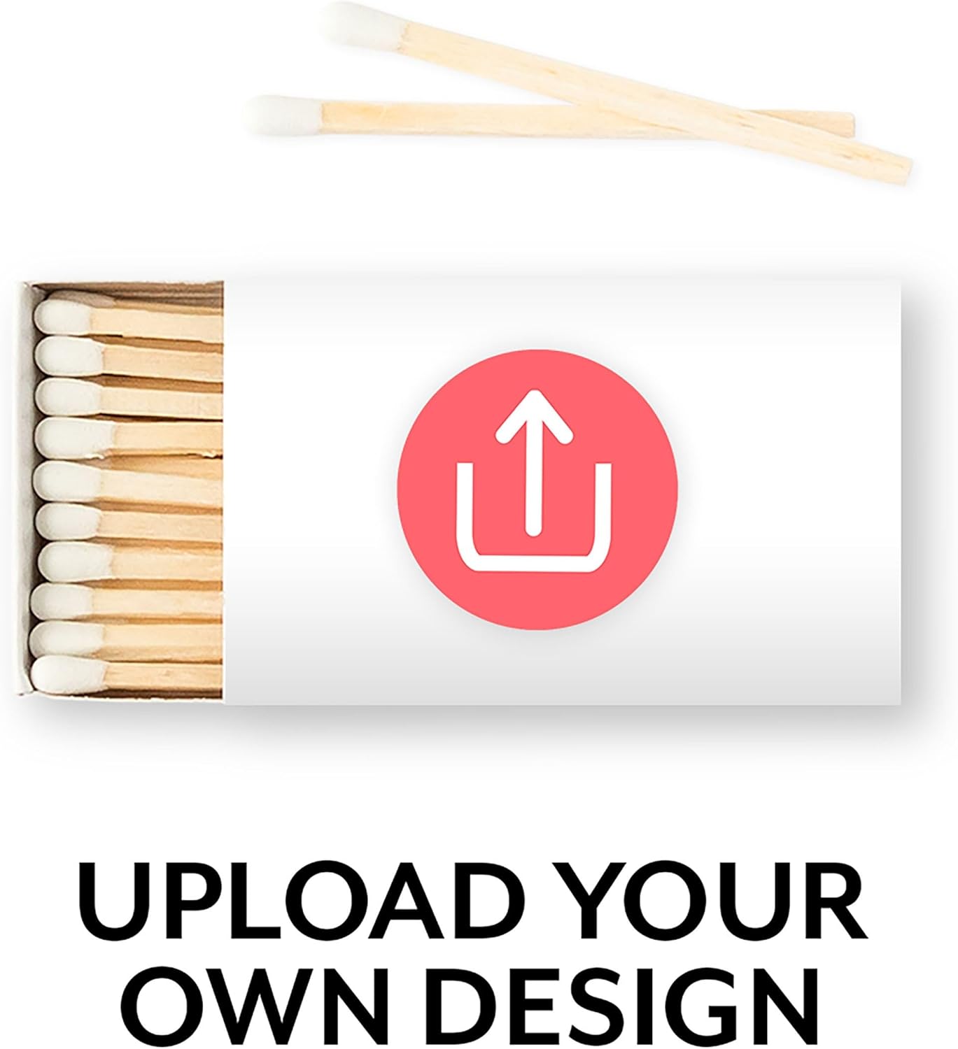 Weddingstar Matchboxes Stickers for Wedding or Event - Upload Your Own Design - Pack of 50 Pink