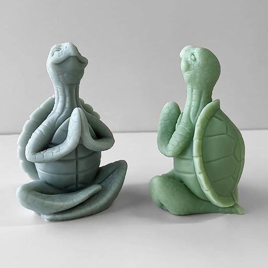 Pray Turtle Resin Casting Mold - Silicone Candle Making Mold for Home Decor - 3D Animal Mold