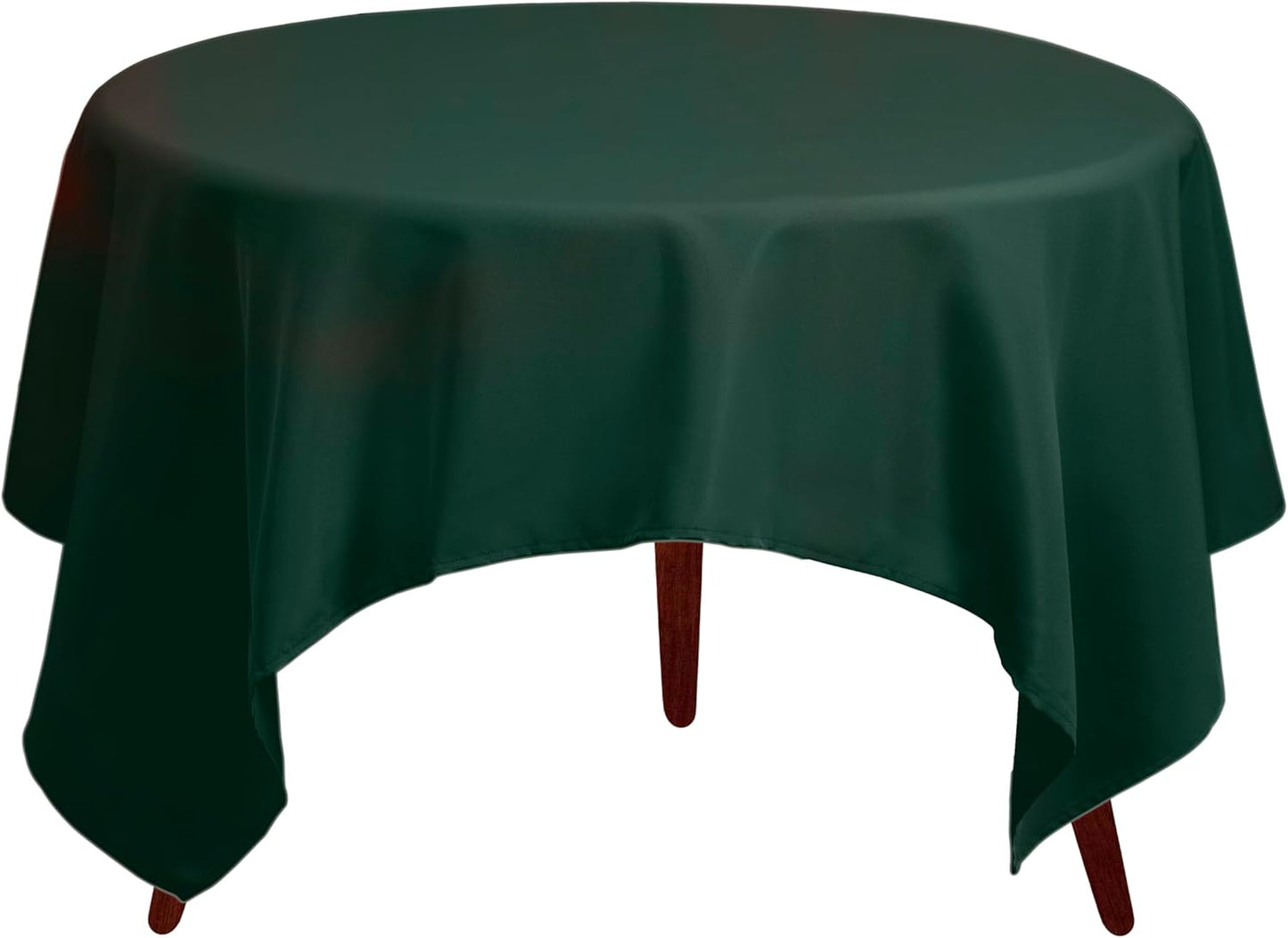 Gee Di Moda Square Tablecloth - 70 x 70 Inch Hunter Green Table Cloth for Medium Square or Round Tables - Heavy Duty Washable Fabric - for Buffet Table, Holiday Party, Dinner, Wedding & Baby Shower