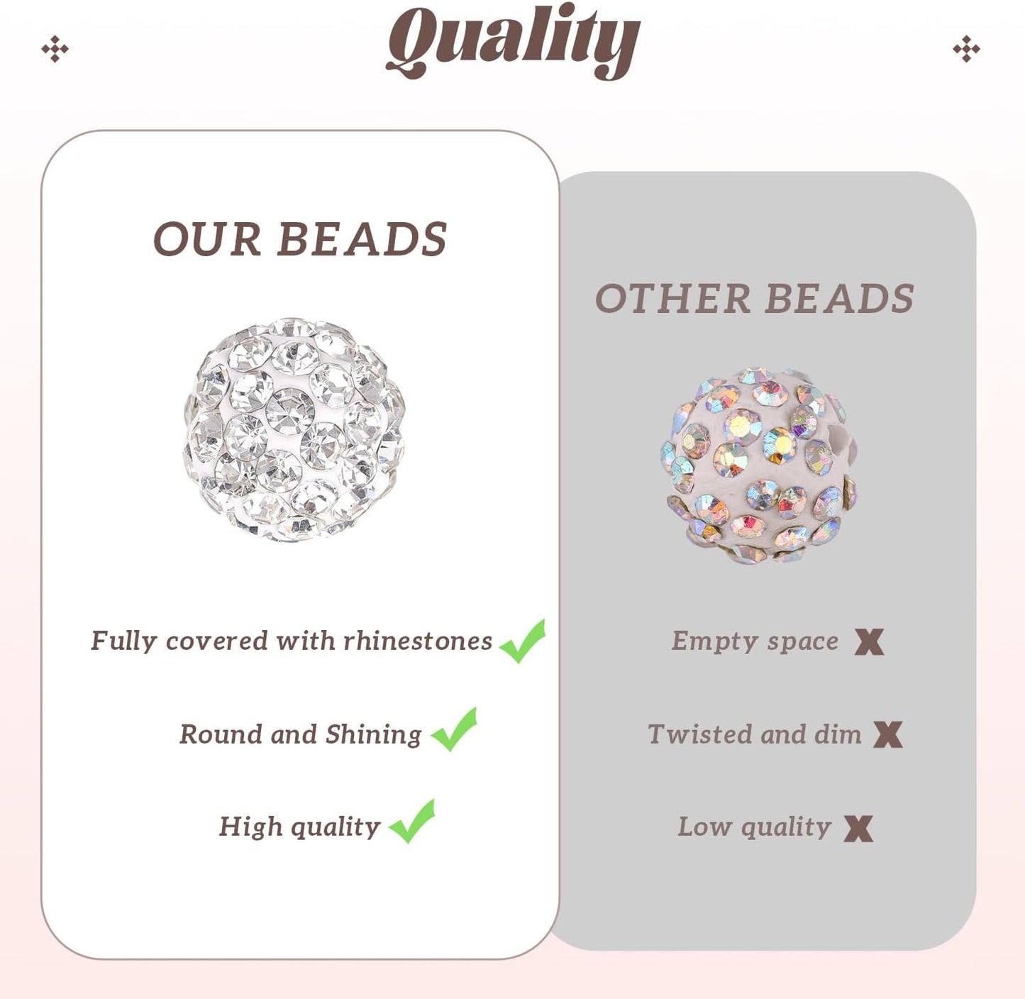 105pcs 10mm Rhinestone Beads for Jewelry Making, Dark Purple Shiny Round Disco Ball Beads Bulk, Sparkle Crystal Clay Christmas for Bracelet Baseball Necklace Earring Crafting and DIY