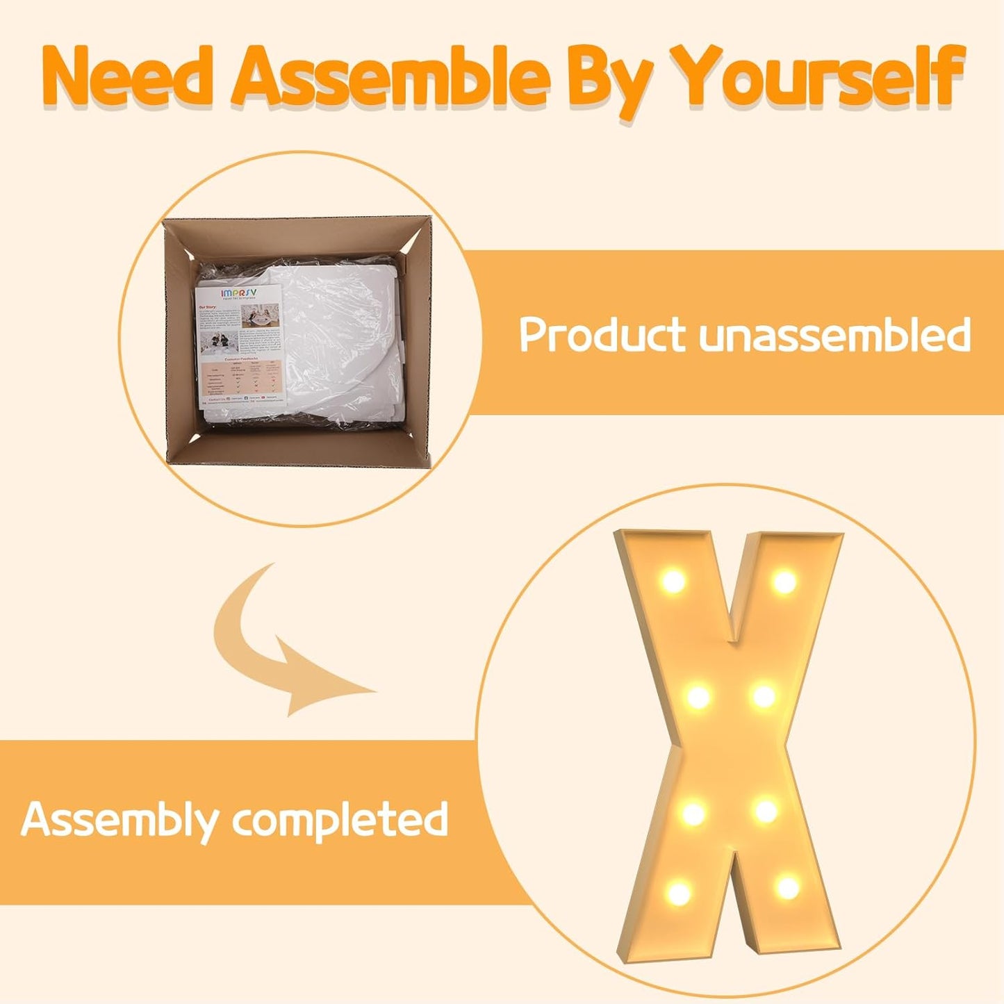 Marquee Letters 3 Feet Tall Large Light Up Letters X Happy Birthday Decorations Marry Me Engagement Party Decor Yellow Light Birthday Decorations Balloon Arch Kit Foam Sign X