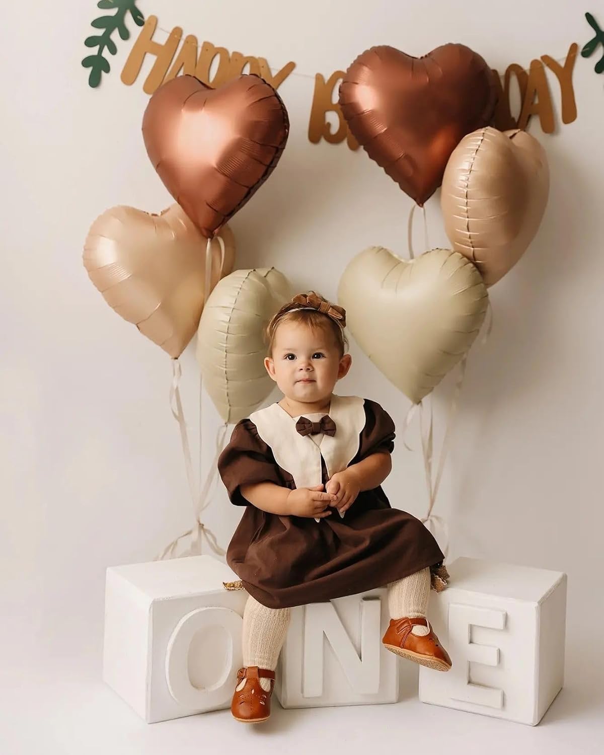 Sand White Brown Heart Balloons,10Pcs Apricot Beige Foil Heart Shaped Balloons,18Inch Boho Cream Nude Neutral Helium Balloon for Valentines,Engagement,Birthday,Baby Shower,Wedding Party Decorations
