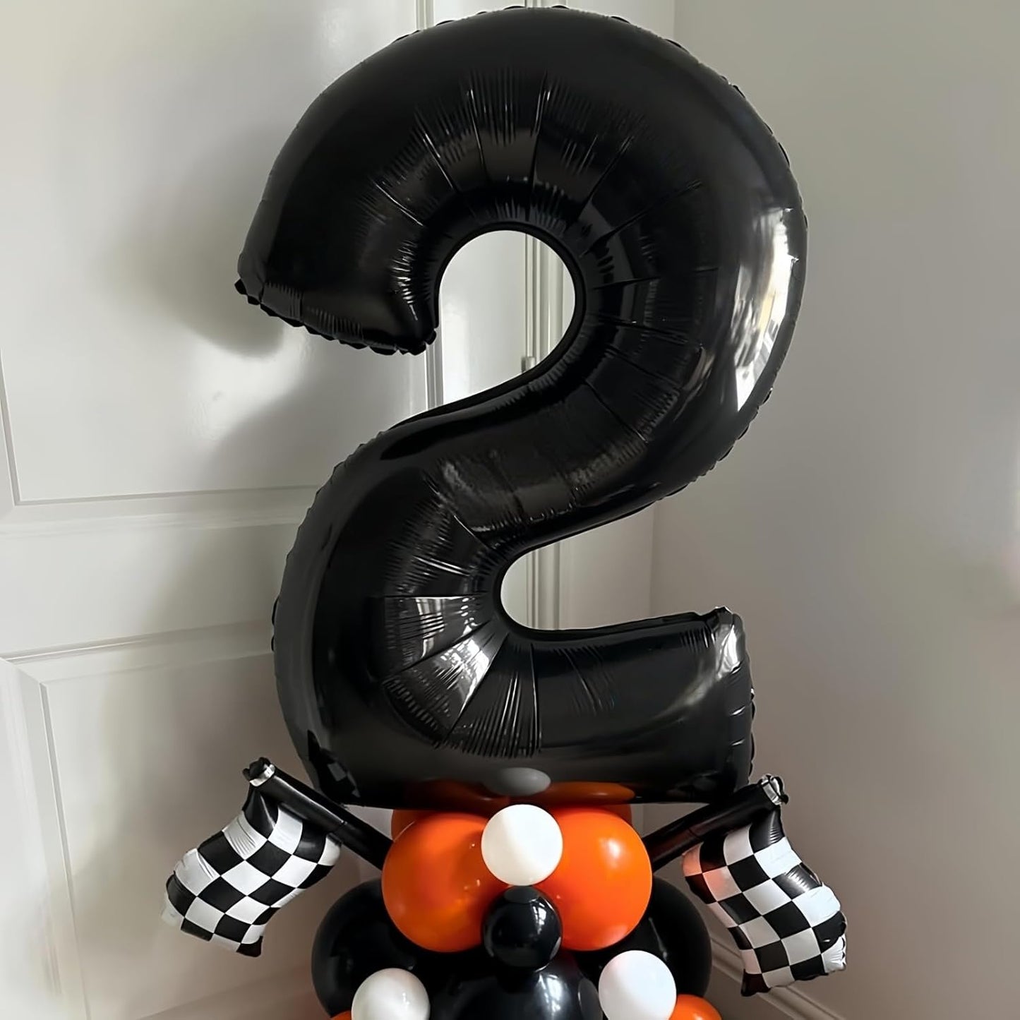 Black 3 Balloon Number,40 Inch Number 3 Balloon Large Black 3 Foil Mylar Helium Balloon for Birthday Party Decorations