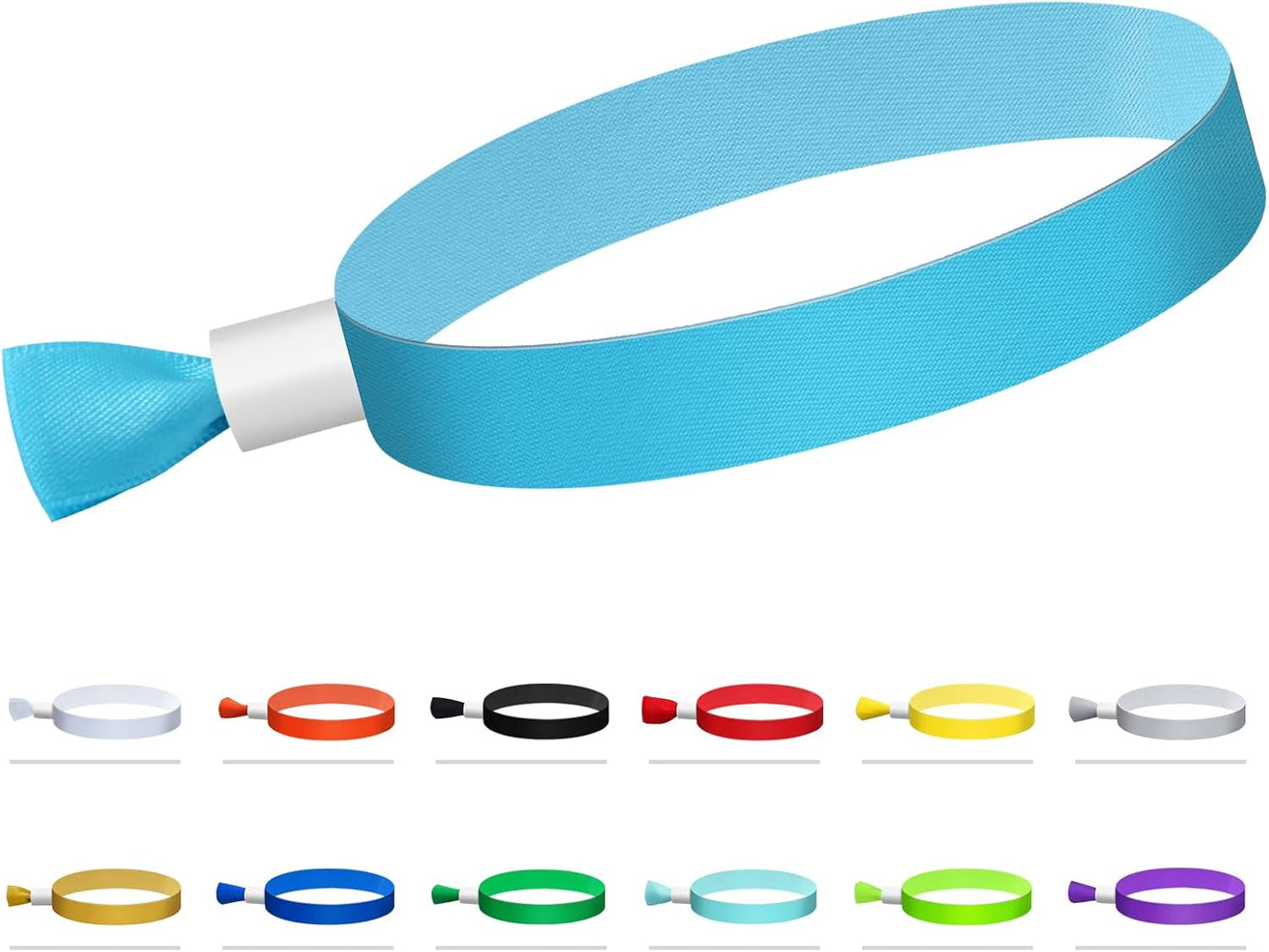 100 Pcs Cloth Event Wristbands, Event Wristbands, Colored Wrist Bands for Events, for Lightweight Concert Wrist Strap for Activities, Party Bracelets for Events ( Color : Water Blue )