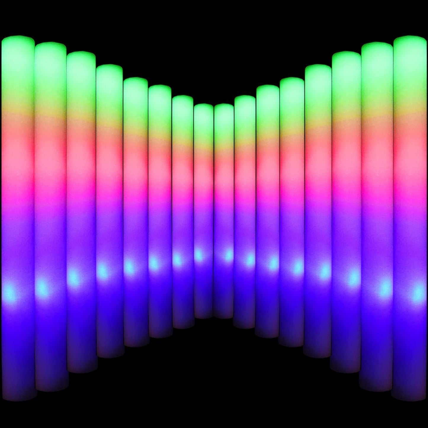 LifBetter Light Up Glow Sticks Bulk, LED Foam Sticks in The Dark with 3 Modes Flashing Led Foam Multicolor Batons Light up Party Favors for Birthdays, Weddings, Concerts, Festivals (30pcs)
