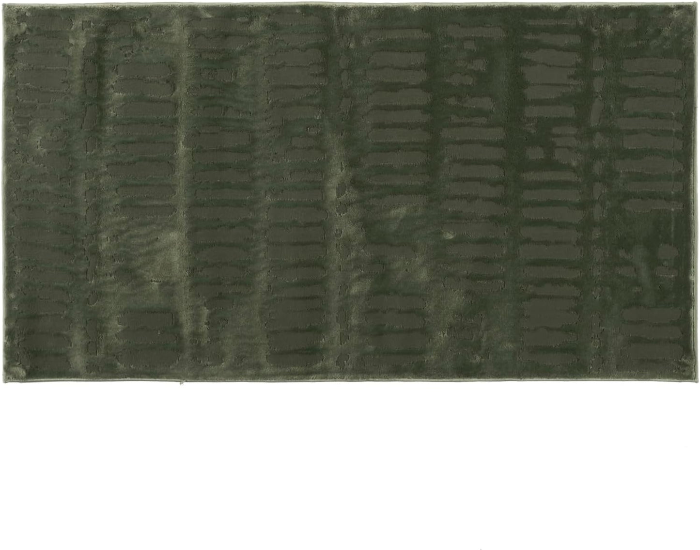 Revival Rugs Shell 2'7"x4'11" Machine Washable Area Rug for Kitchen Bedroom - 100% Recycled Oeko-TEX Certified, Medium Pile, Green