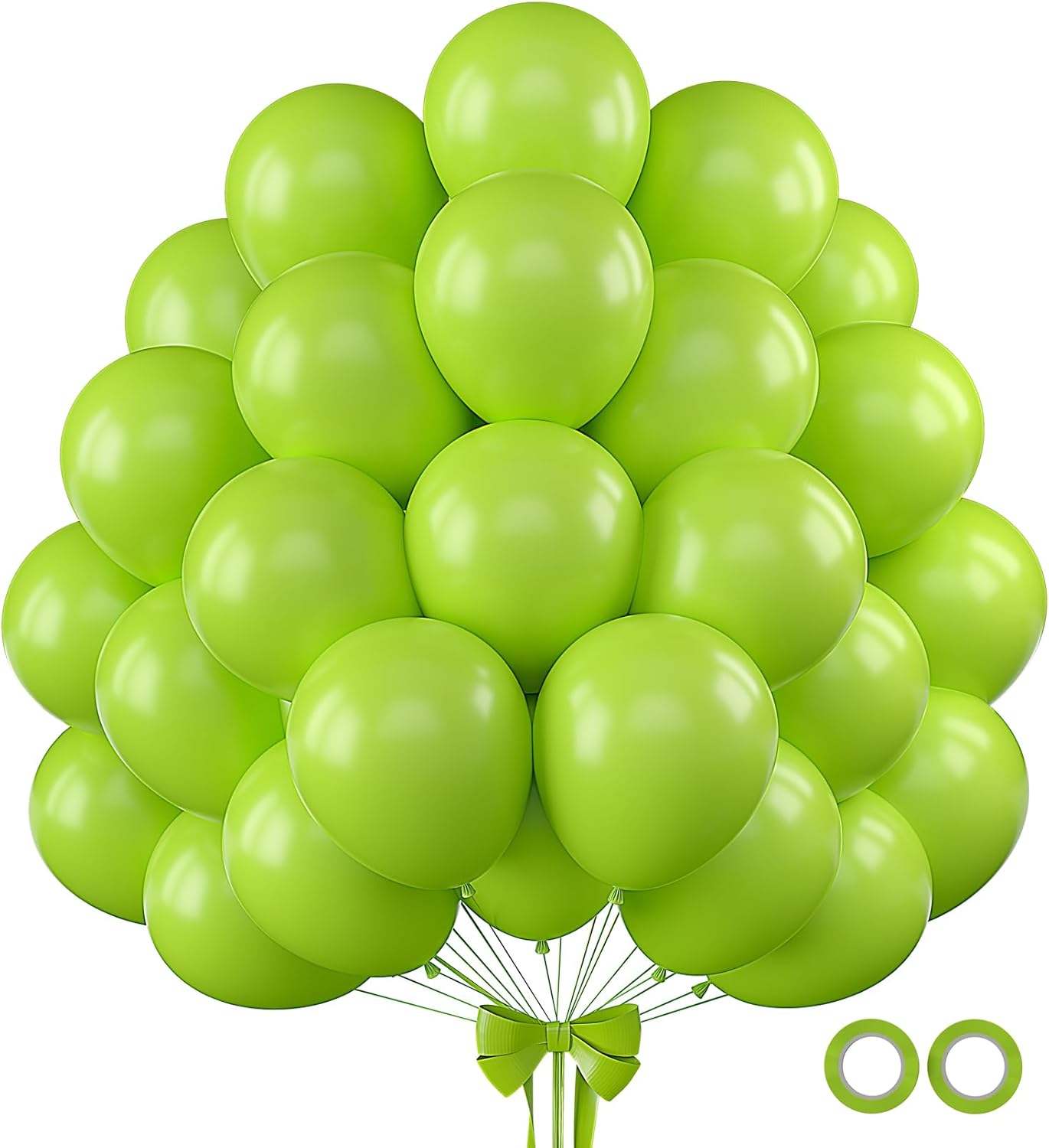 110pcs Lime Green Balloons 12 Inch Light Green Latex Balloon Arch Kit for Birthday Baby Shower Anniversary Graduation Wedding Party Decorations