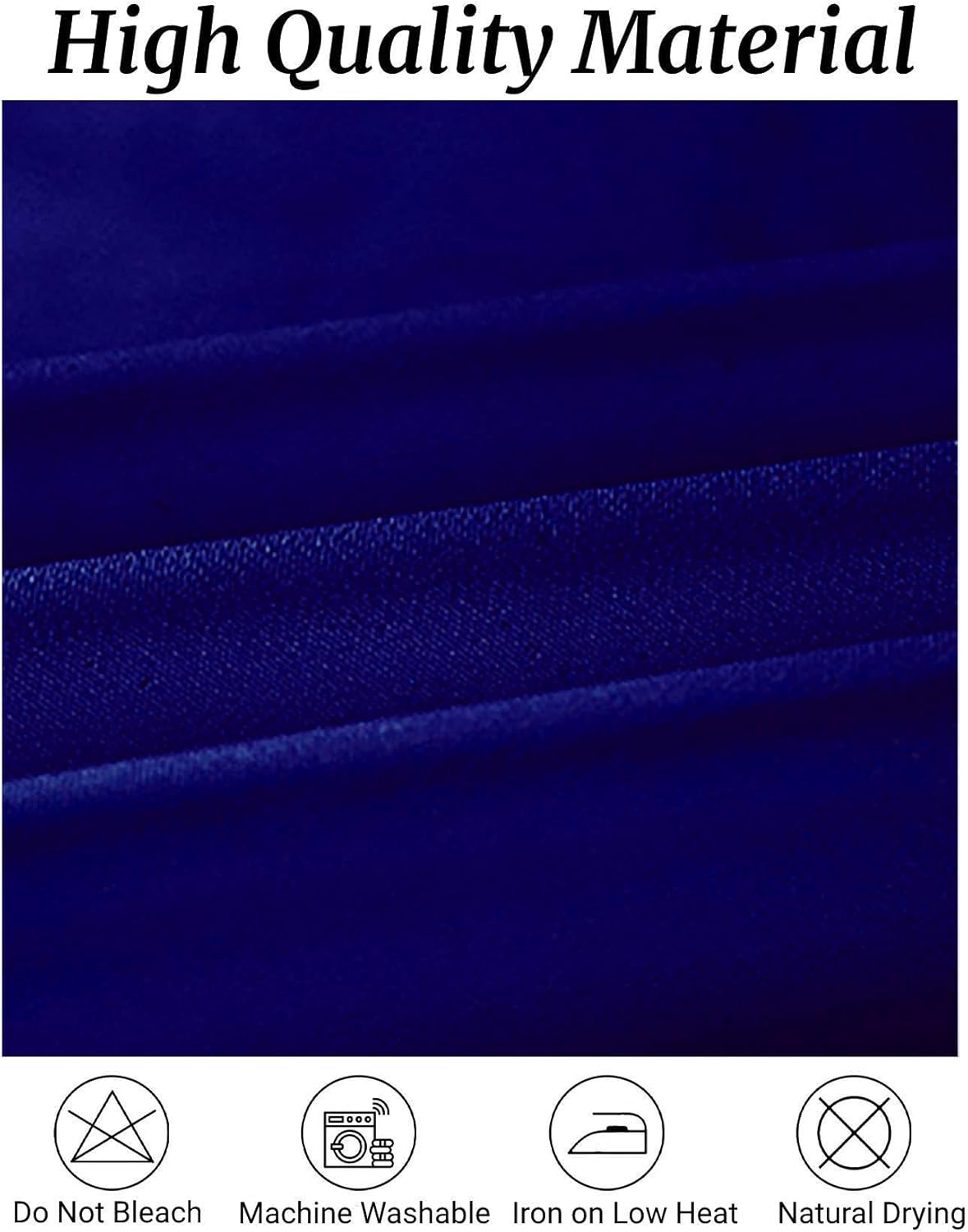 Fokitut 6 Pack Round Tablecloth, 108 Inch, Stain Resistant and Wrinkle Polyester Table Cloth, Fabric Table Cover for Kitchen Dining, Wedding, Party, Holiday Dinner-Royal Blue